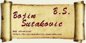 Bojin Šutaković vizit kartica